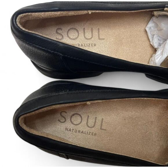SOUL Naturalizer - Onyx, Black Leather Loafer, NEW! Size 7.5 Wide - Picture 7 of 10